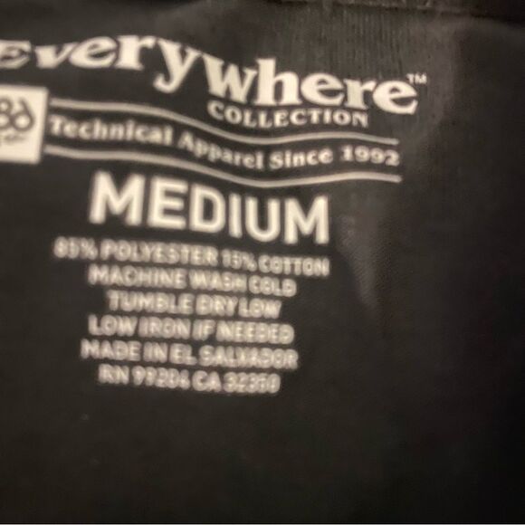 686 Men’s Everywhere Tech Polo Black Polo Shirt Size-Medium - Picture 5 of 13
